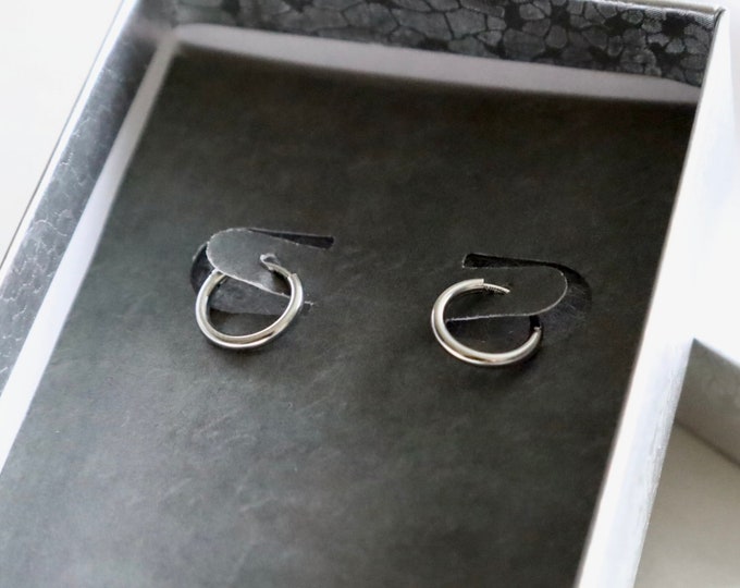 Sterling Silver Hoop Earring, Flash Sale For Holiday Gift