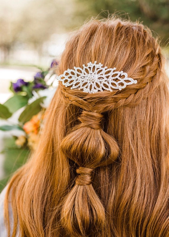 Elegant Silver Hair Accessory for Bride, Prom, or Special  display picture 1