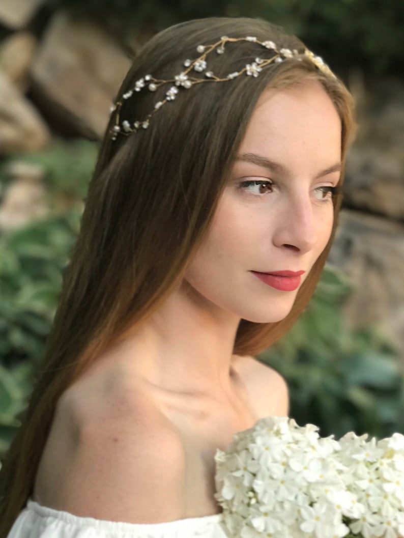 Wedding Hair Vine Gold Hair Vine Hair Vine For Wedding Wedding Hair Accessory Vintage Bridal Hair Jewelry Pearl Hair Crown