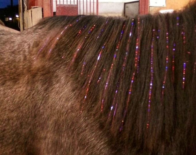 Horse Mane Tinsel, Sparkling Pony Hair Glitz, Western Bridal Accessory