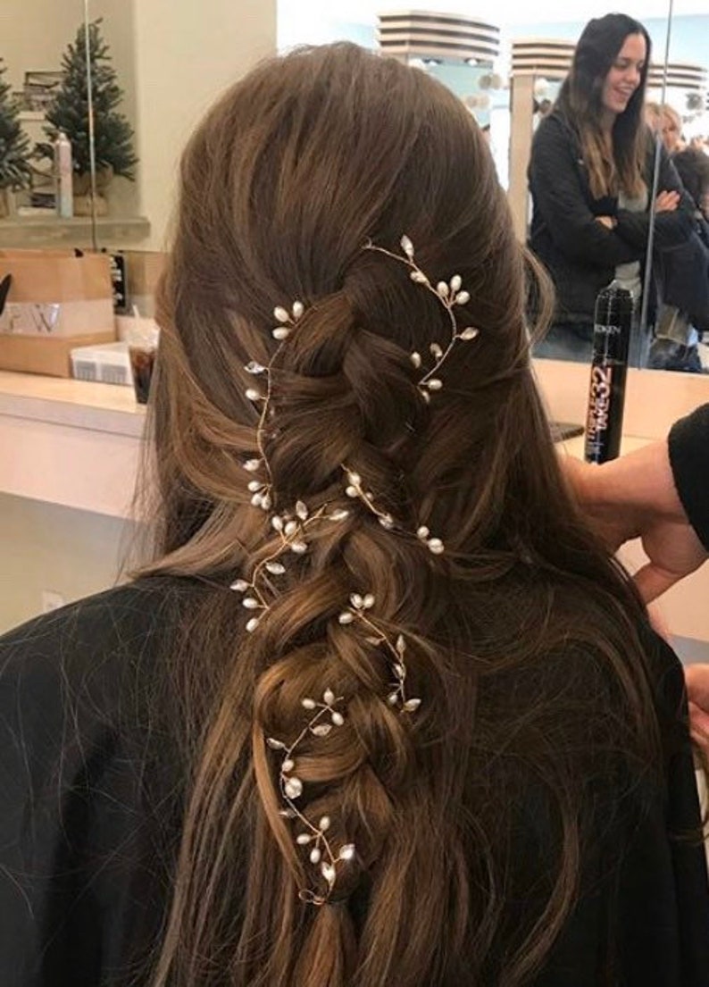 Bridal Hair Jewelry Bridal Hair Vine Pearl Hair Vine Bridal Etsy