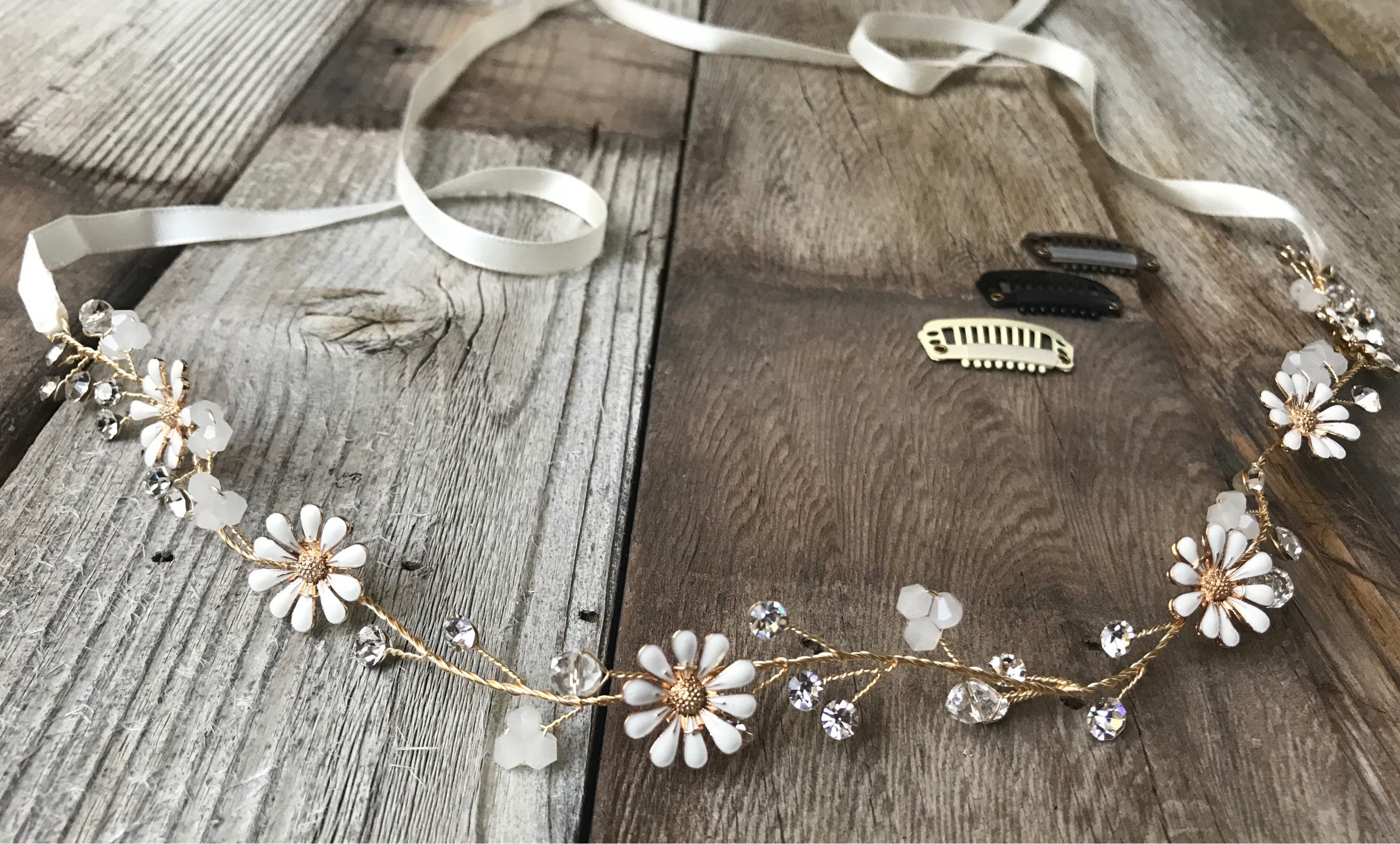 Flower Girl Hair Vine, Wedding Hair Accessory, Bridal Hair Vine, Flower Hair Accessory Flower Girl Hair Vine, Wedding Hair Accessory, Bridal Hair Vine, Flower Hair Accessory