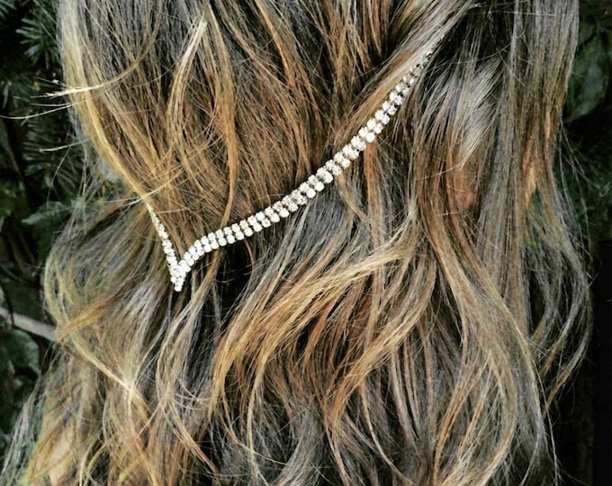 Clip-In Hair Jewelry, Delicate Hair Chain, Minimalist Bride