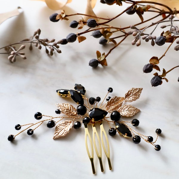Black And Gold Hair Comb