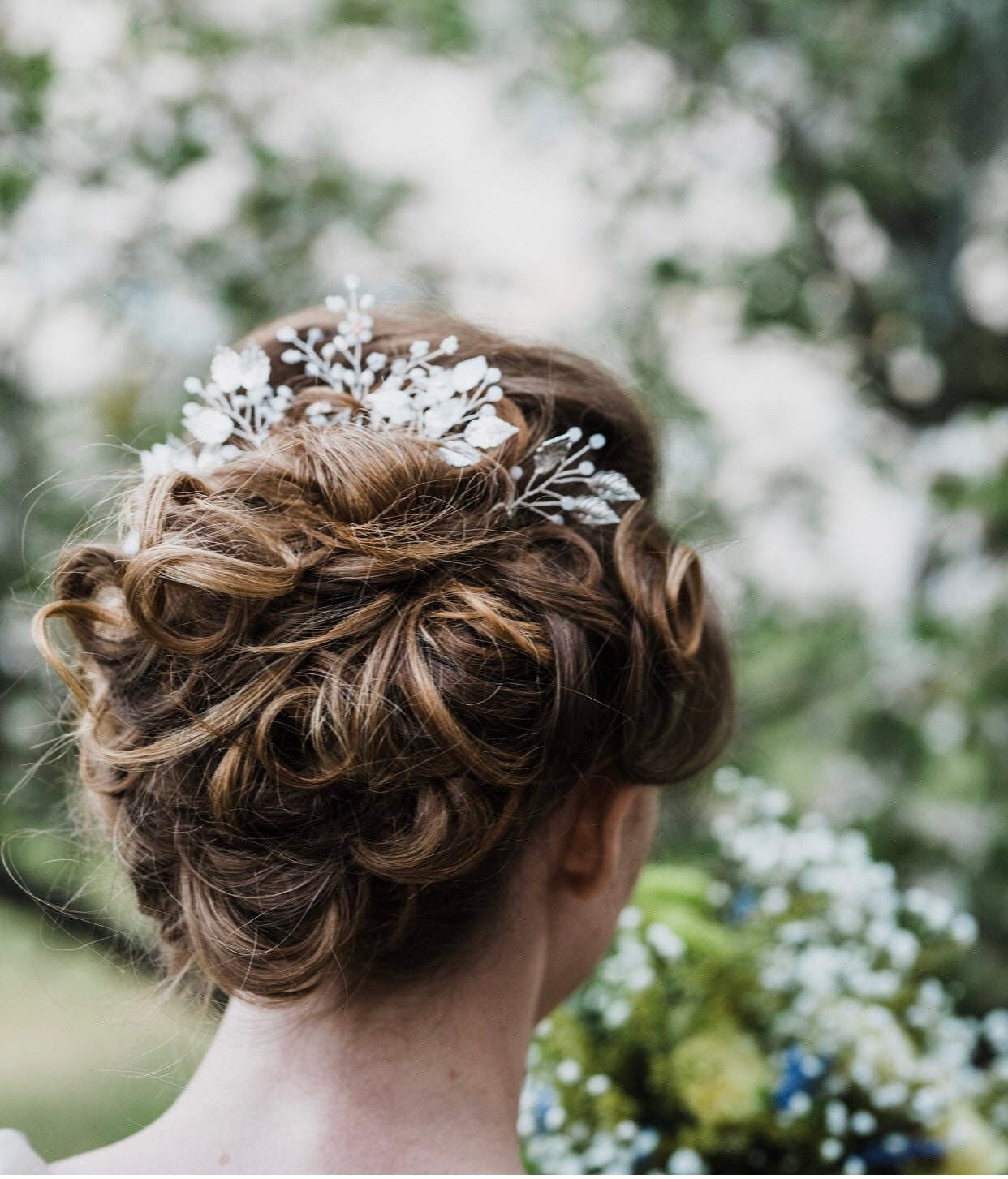 gold bridesmaid hair accessories