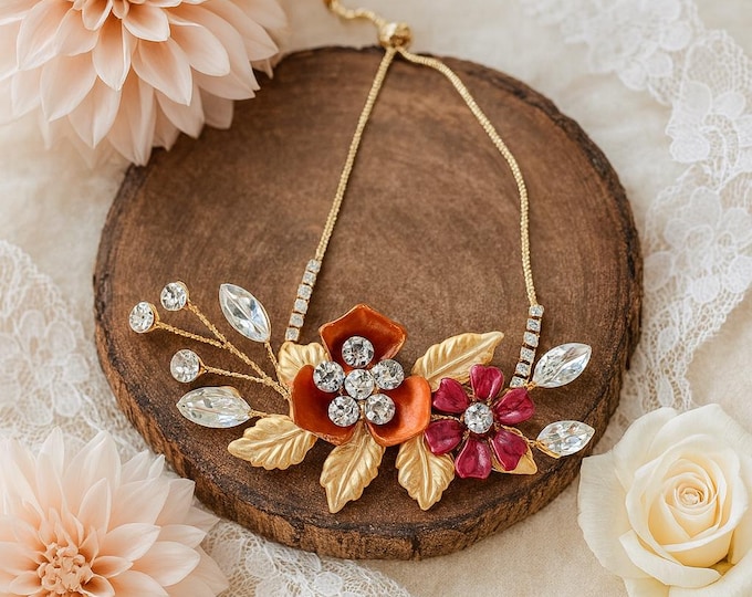 Handmade Wedding Bracelet – Custom Floral Design in Your Wedding Colors