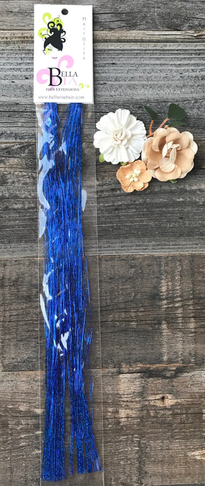 BLUE Hair Tinsel Blue Glitter Hair Tinsel Trendy Blue Hair Etsy