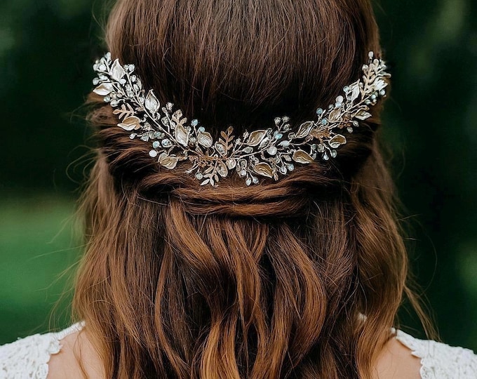 Rustic Hair Vine For Your Boho Themed Wedding, Bridal Hair Accessory