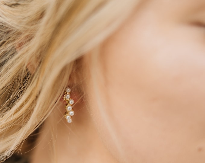 Delicate Pearl Earrings In Multiple Colors, Wedding Earrings