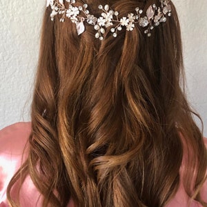 Flower Hair Vine For Your Long Boho Braid, Bridal Hair Accessory image 7