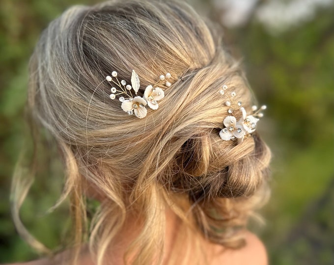 Flower Hair Pin Set Of Two
