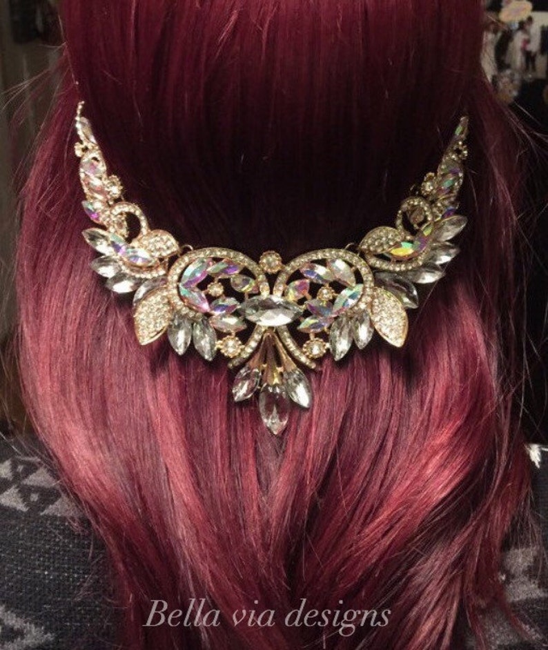 Wedding Hair Jewelry Hair Chain Accessory Bridal Hair Chain Etsy