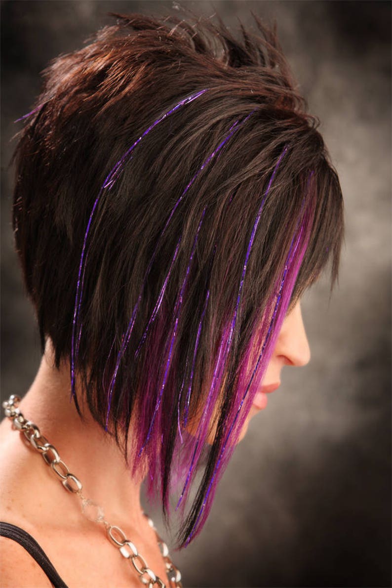 Purple Hair Glitz Tinsel salon quality shiny hair tinsel Etsy