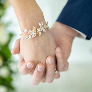 Customizable Handmade Bracelet With Personalized Flower Colors To Match Your Wedding Theme