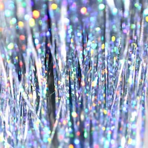 SILVER Hair Tinsel,  Silver Tinsel, Glitter Hair Extensions, Silver Hair Glitz, Hair Bling,