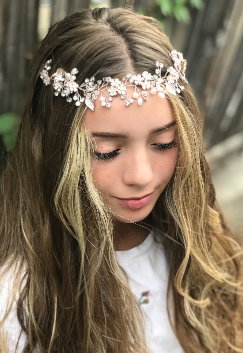 Boho Head Piece For The Hippie Flower Girl Hair Accessory | Etsy