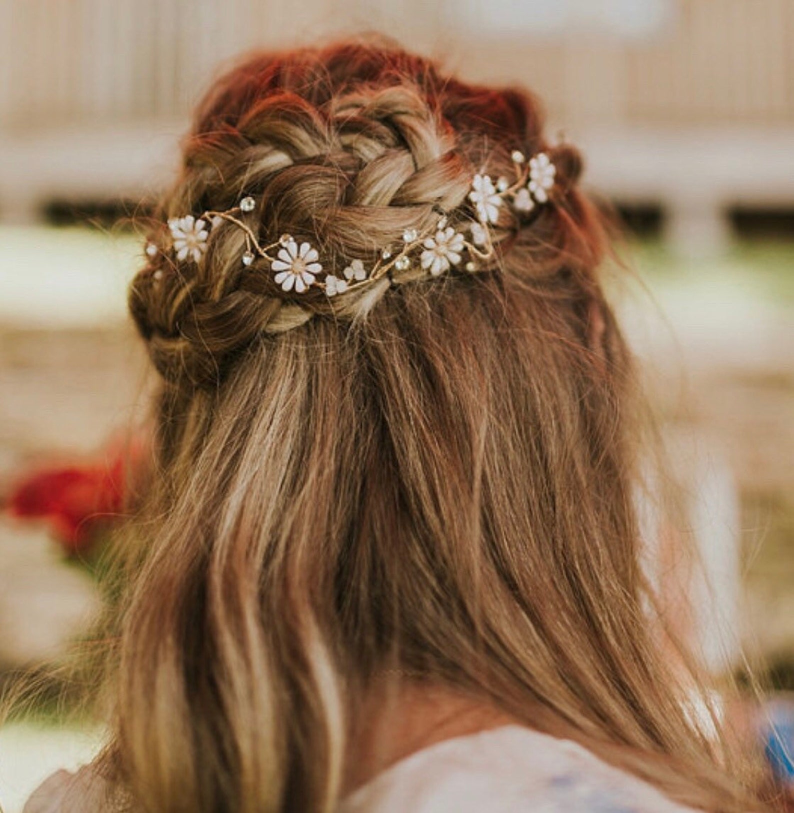 Daisy Hair Vine Perfect for Your Flower Girl Flower Wedding Etsy