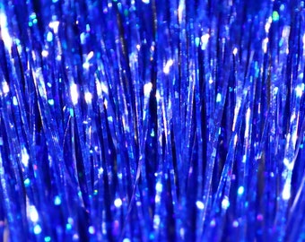 BLUE Hair Tinsel, Blue Glitter Hair Tinsel,  Trendy Blue Hair Tinsel, Festival Hair Tinsel, Shiny Hair Tinsel