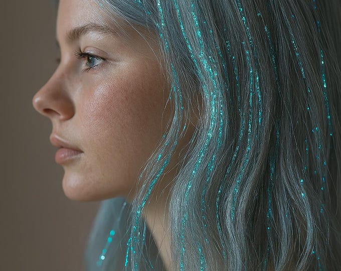 Turquoise Fairy Hair Tinsel – Hair That Twinkles In The Sun