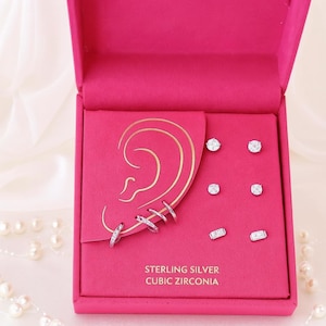 Five Sterling Silver Earring Set, Holiday Gift Special- Overstock Inventory Sale