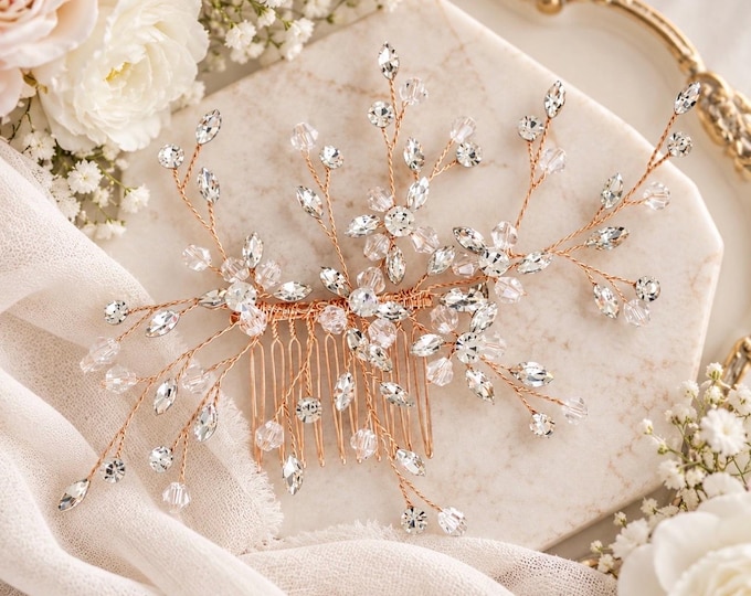 Rhinestone Wedding Hair Comb For Any Special Occasion, Prom Or Bridal Hair Accessory