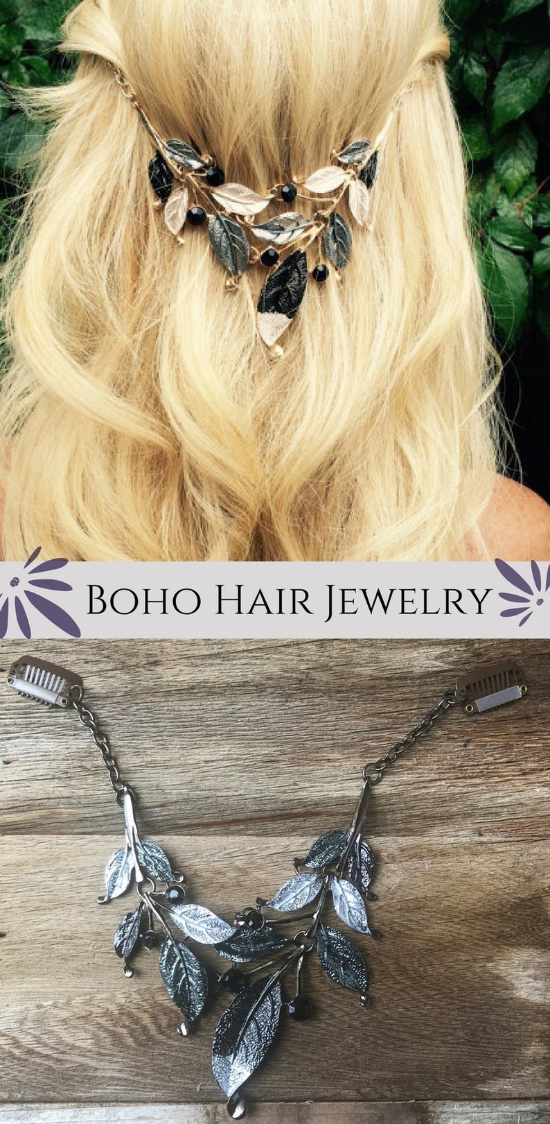 Boho Hair Jewelry Hair Accessory Tribal Hair Chain Vintage Etsy