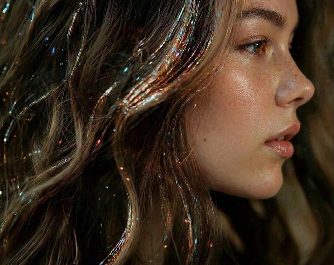 Shimmering Highlights Hair Tinsel- Sparkly Extensions Fairy Hair