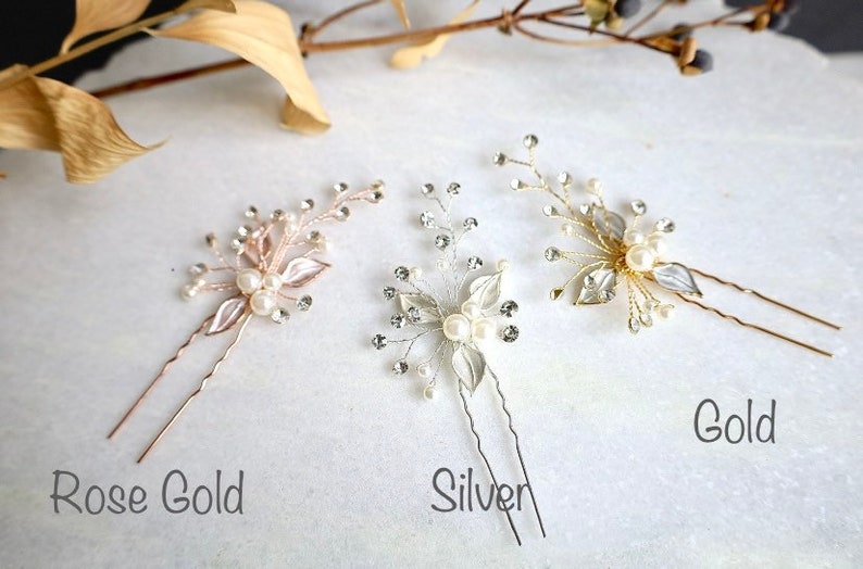 Bridesmaid Hair Pins Bridesmaid Hair Accessory Bridal Party Etsy