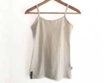 Ivory Womens Merino Wool Camisole | Camisole | White Camisole | Merino Wool Base Layer | Merino Wool Vest | Merino Wool Singlet