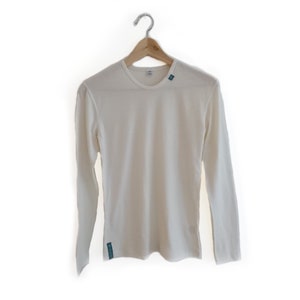 White Womens Merino Wool Long Sleeved Vest | Womens Base Layer | Womens Thermal Wool Top | Vest | Singlet