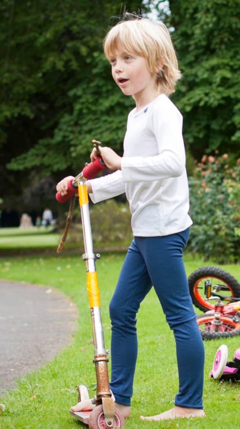 Navy Blue Leggings Merino Wool Leggings Boys Leggings Etsy