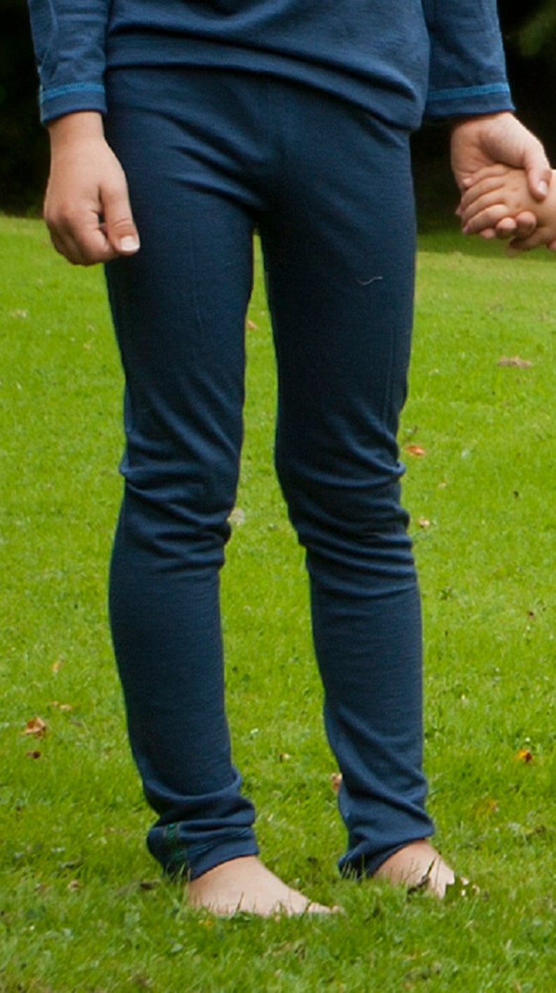 Navy Blue Leggings Merino Wool Leggings Boys Leggings Etsy