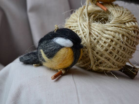 Ornement Doiseau Cadeau Tit Oiseau Ornement Mésange Jaune