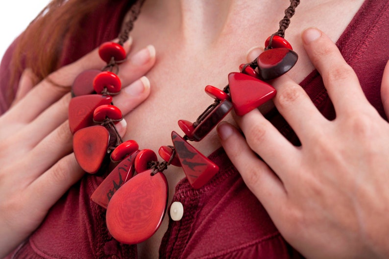 The 'los Rios' Design Tagua Necklace Various Colours | Etsy