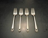 1847 Rogers Eternally Yours Silverplate Flatware, Set of Four Salad Forks, IS Silverplate, Vintage Silverware