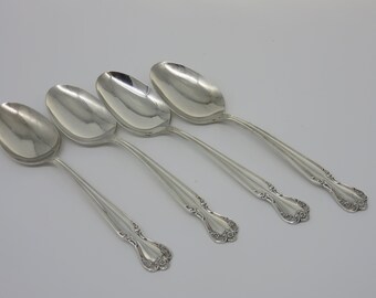 Details about / 4 Rogers /& Bro 1952 Daybreak Elegant Lady Silverplate Flatware Dinner Knives