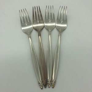 Antique Ornate Sterling Silver Serving Fork Georgian 3 Prong Long Handle