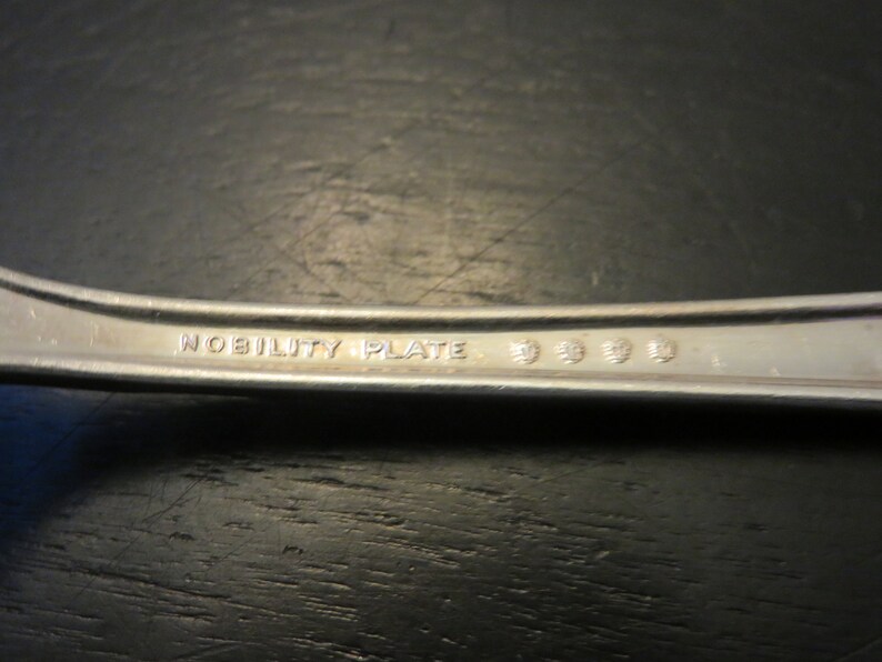 Nobility Plate Royal Rose Salad Fork Set of Four Royal Rose Pattern 1939 Oneida Nobility Silverplate 6.25 Individual Salad Fork