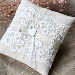 Ring pillow wedding lace ring bearer pillow wedding ring pillow boho country house vintage image 8