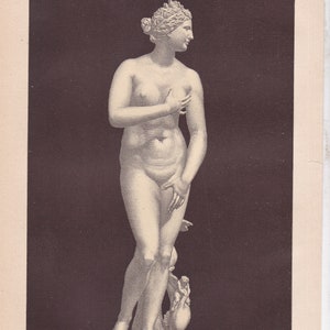 1894 VENUS after SCULPTURE of MEDICI  Antique Lithograph, 127 years old fine print