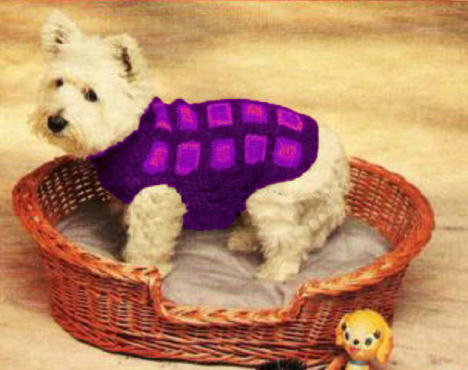 PDF Westie Terrier Sweater Knitting & Crochet Pattern C21 Etsy