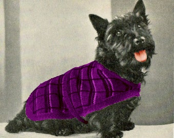 1930's Terrier Dog Knitting Sweater Coat Pattern