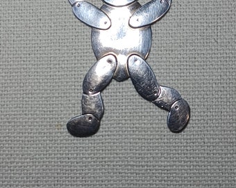 One of a kind Vintage Sterling Silver Man Pendant