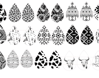 Flash Sale 15 Western Tropfen Ohrringe Bündel Glowforge/svg