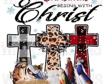 Christmas begins with Christ png