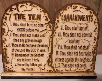 Flash sale Ten Commandments svg laser engrave file