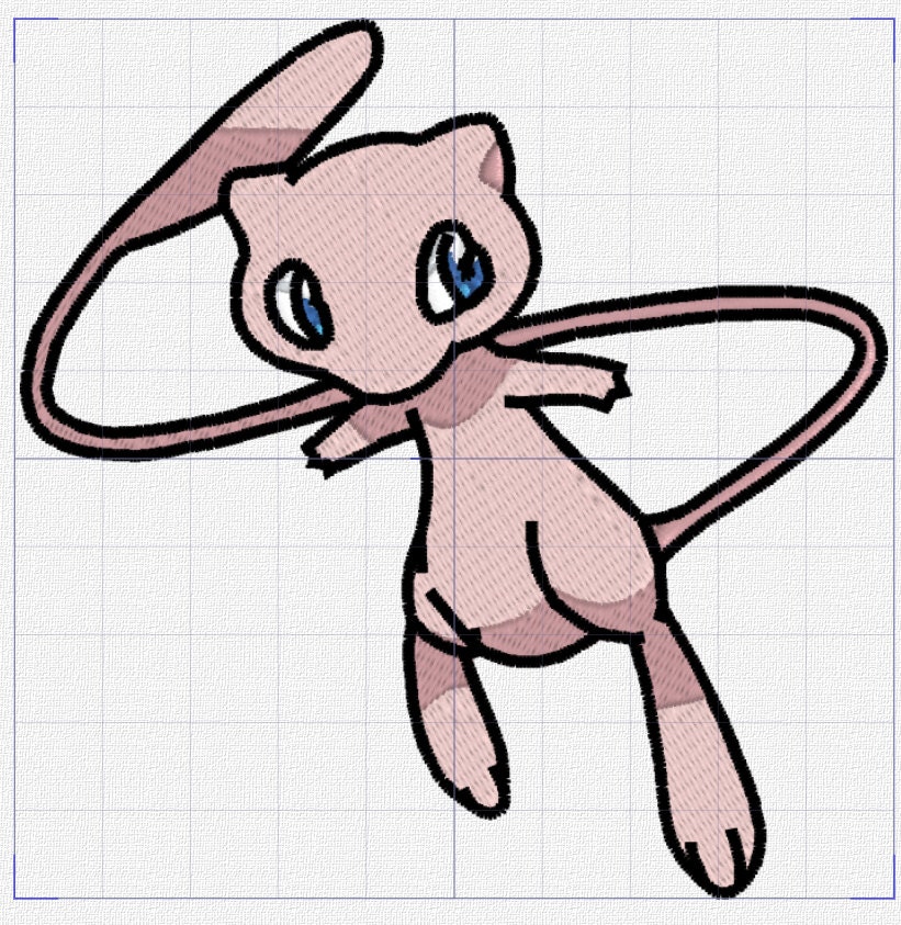 Mew Pokemon Embroidery Design -  Israel