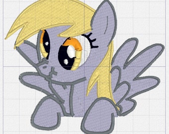 Derpy Hooves Ditzy Doo Muffin Pony Embroidery Design