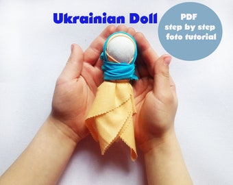 Ukrainian doll Baby,  PDF photo instruction, Motanka, Traditional doll, for baby, download, Step by step photo tutorial, Ukrainian folk doll