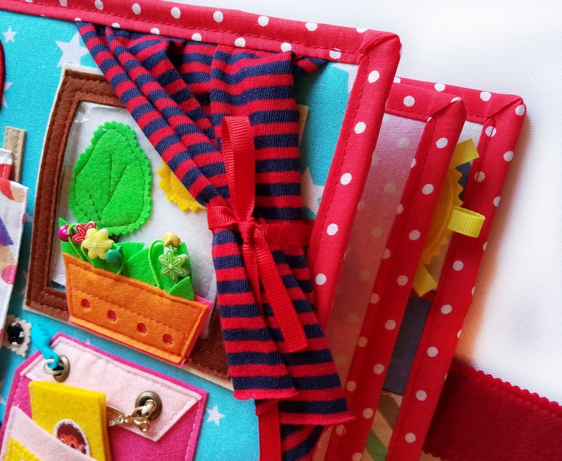 Felt Activity Book Eco friendly Dollhouse Quiet Book Sensory Toy Educational toy fine motor skills toys Felt book